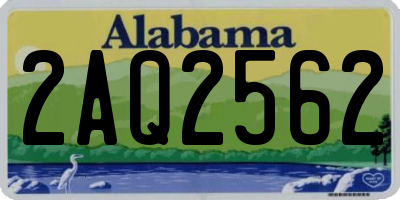 AL license plate 2AQ2562