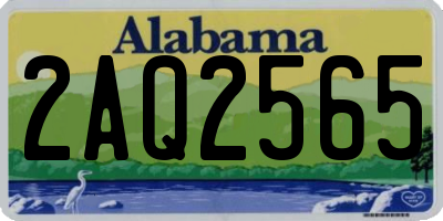 AL license plate 2AQ2565