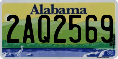 AL license plate 2AQ2569