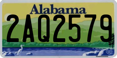 AL license plate 2AQ2579