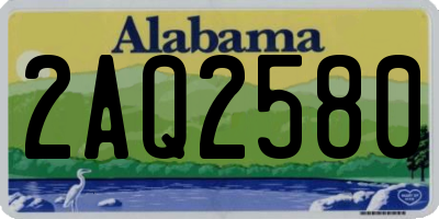 AL license plate 2AQ2580