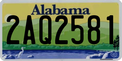 AL license plate 2AQ2581