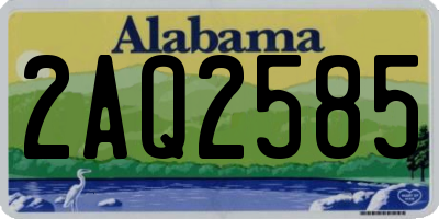 AL license plate 2AQ2585
