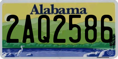 AL license plate 2AQ2586