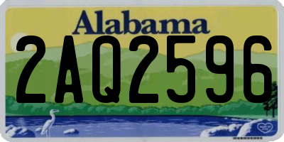 AL license plate 2AQ2596