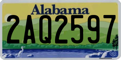 AL license plate 2AQ2597