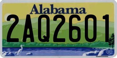 AL license plate 2AQ2601