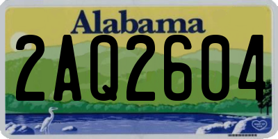 AL license plate 2AQ2604