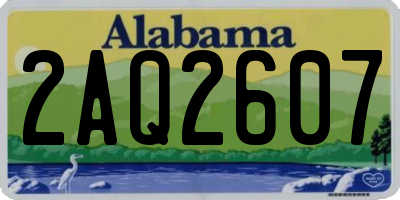 AL license plate 2AQ2607