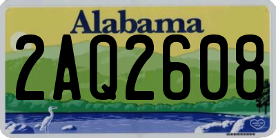 AL license plate 2AQ2608