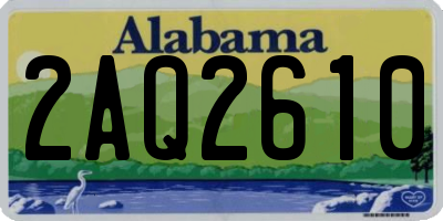 AL license plate 2AQ2610