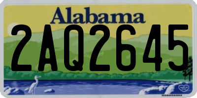 AL license plate 2AQ2645