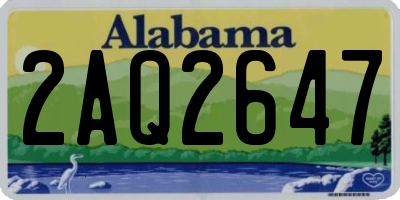 AL license plate 2AQ2647