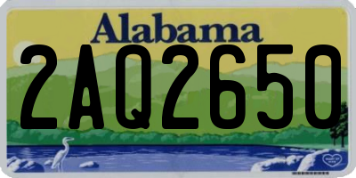 AL license plate 2AQ2650
