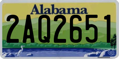 AL license plate 2AQ2651