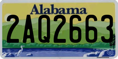 AL license plate 2AQ2663