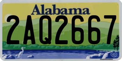AL license plate 2AQ2667
