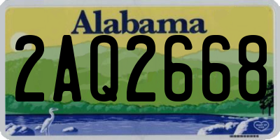 AL license plate 2AQ2668