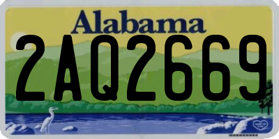 AL license plate 2AQ2669