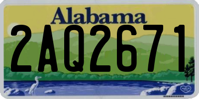 AL license plate 2AQ2671