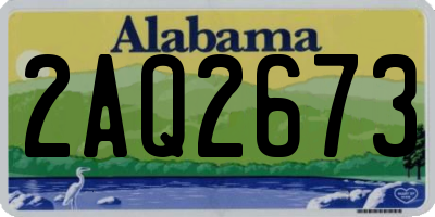 AL license plate 2AQ2673