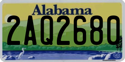 AL license plate 2AQ2680