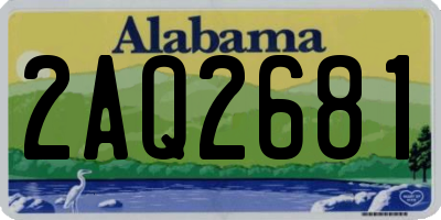 AL license plate 2AQ2681