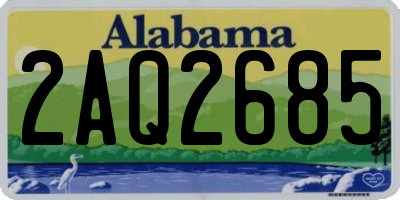 AL license plate 2AQ2685