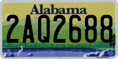 AL license plate 2AQ2688