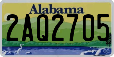 AL license plate 2AQ2705
