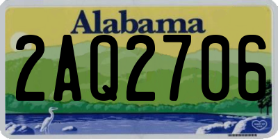 AL license plate 2AQ2706