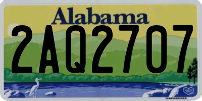 AL license plate 2AQ2707