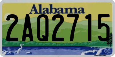 AL license plate 2AQ2715