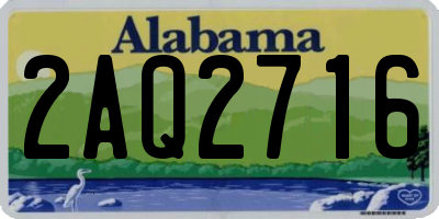 AL license plate 2AQ2716