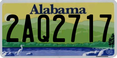 AL license plate 2AQ2717