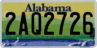 AL license plate 2AQ2726