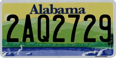 AL license plate 2AQ2729