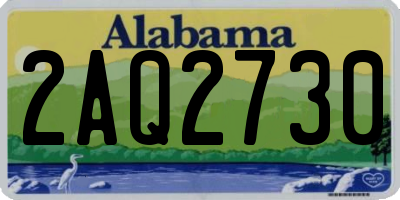 AL license plate 2AQ2730