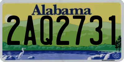 AL license plate 2AQ2731
