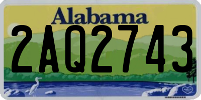 AL license plate 2AQ2743