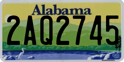 AL license plate 2AQ2745