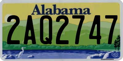 AL license plate 2AQ2747