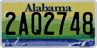 AL license plate 2AQ2748