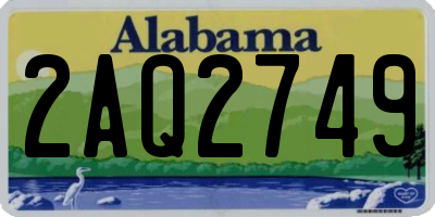 AL license plate 2AQ2749