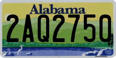 AL license plate 2AQ2750