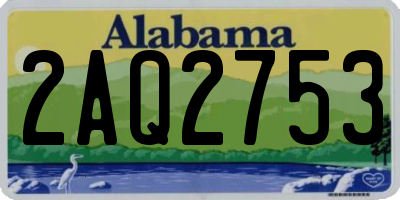 AL license plate 2AQ2753