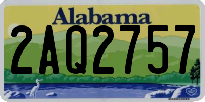 AL license plate 2AQ2757