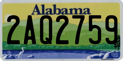 AL license plate 2AQ2759