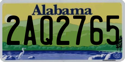 AL license plate 2AQ2765