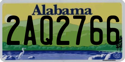 AL license plate 2AQ2766